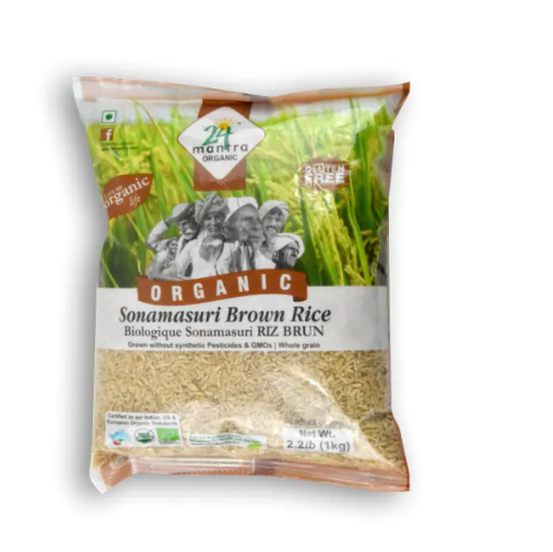 24 MANTRA ORGANIC Organic Sonamasuri Brown Rice 2.2 LBS